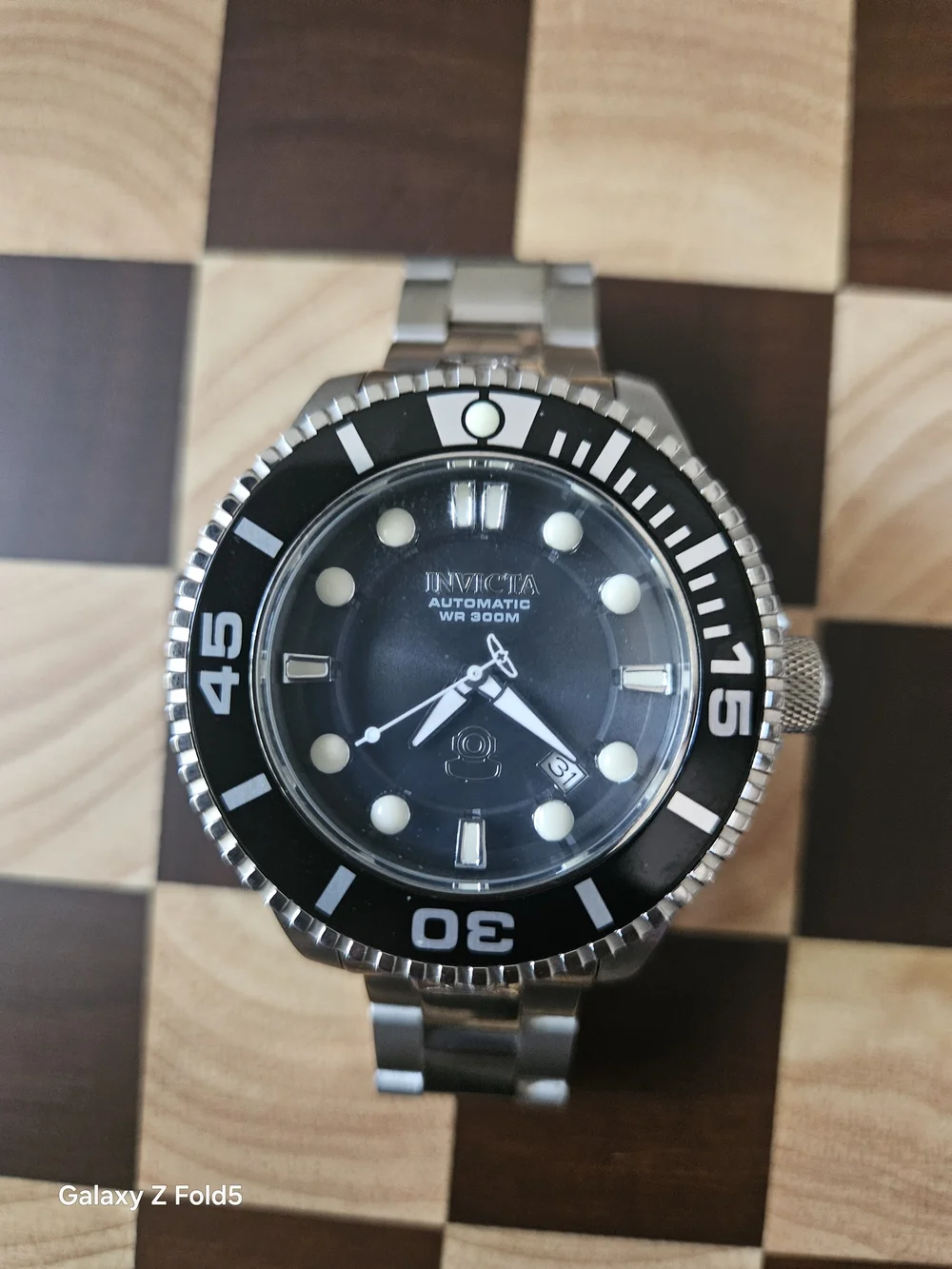 Invicta Men’s Silver and Black Automatic Dive Watch - WR 300M 47mm